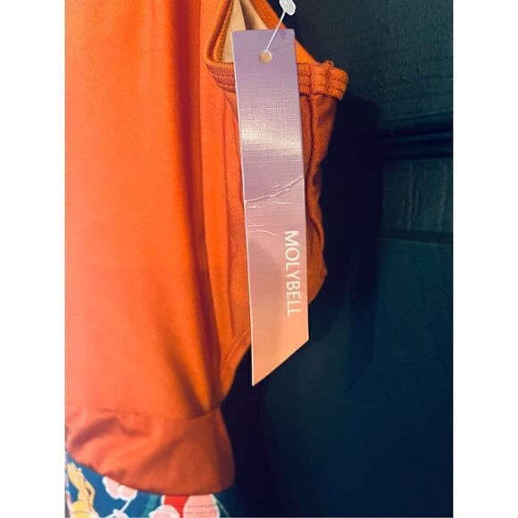 MOLYBELL One Piece Swimsuits for Women High Waisted Cutout Zip Up - Picture 5 of 6